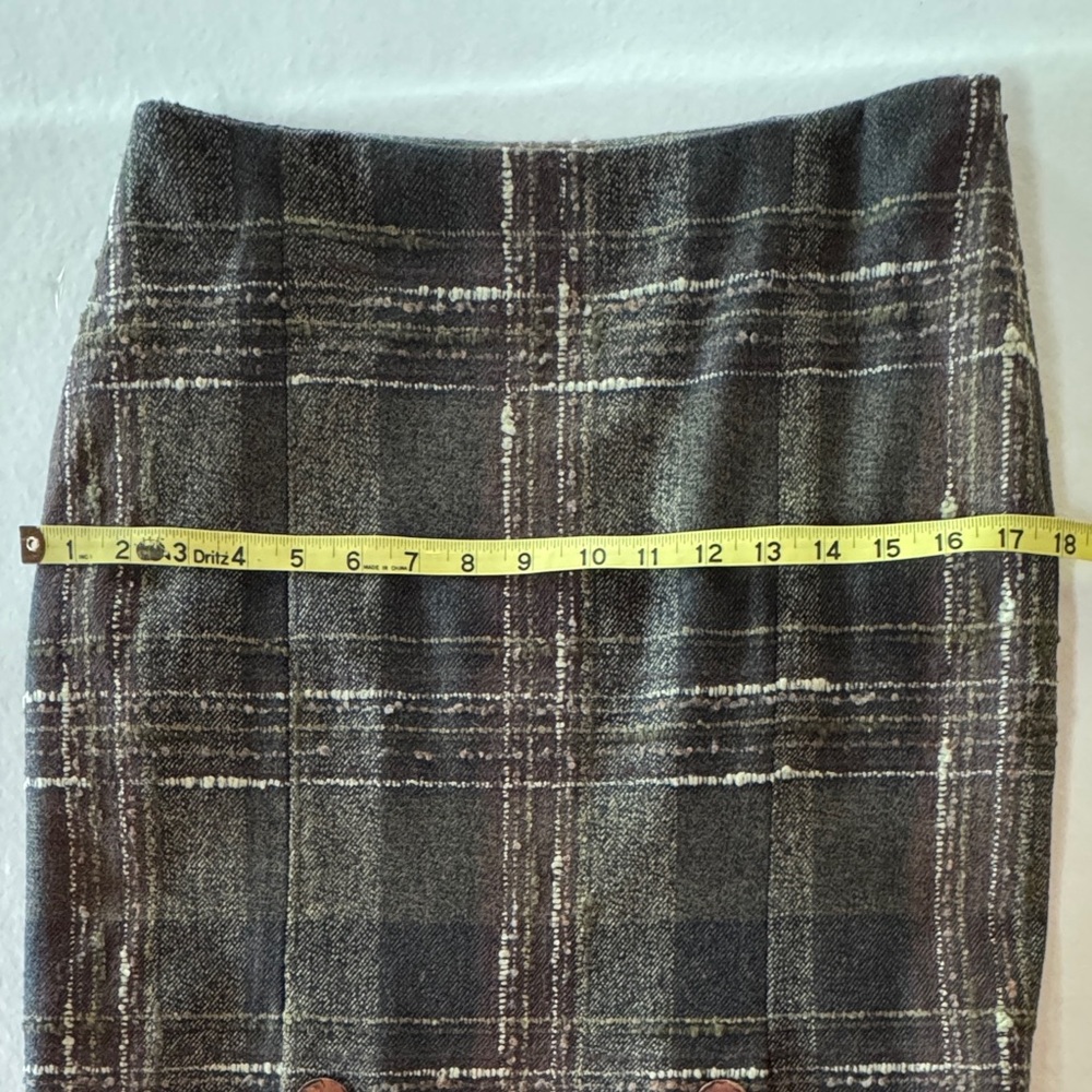 Jenne Maac Plaid Wool Blend Skirt Lined (S) - Picture 12 of 17